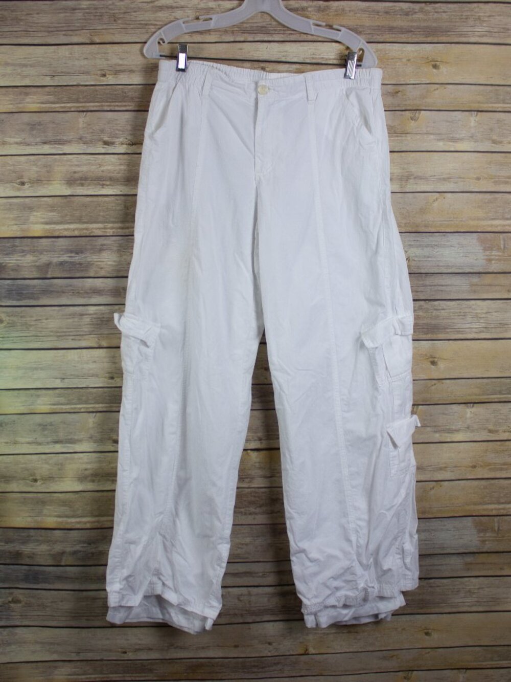 Princess Polly White Wide Leg Baggy Cargo Pants Sx 10